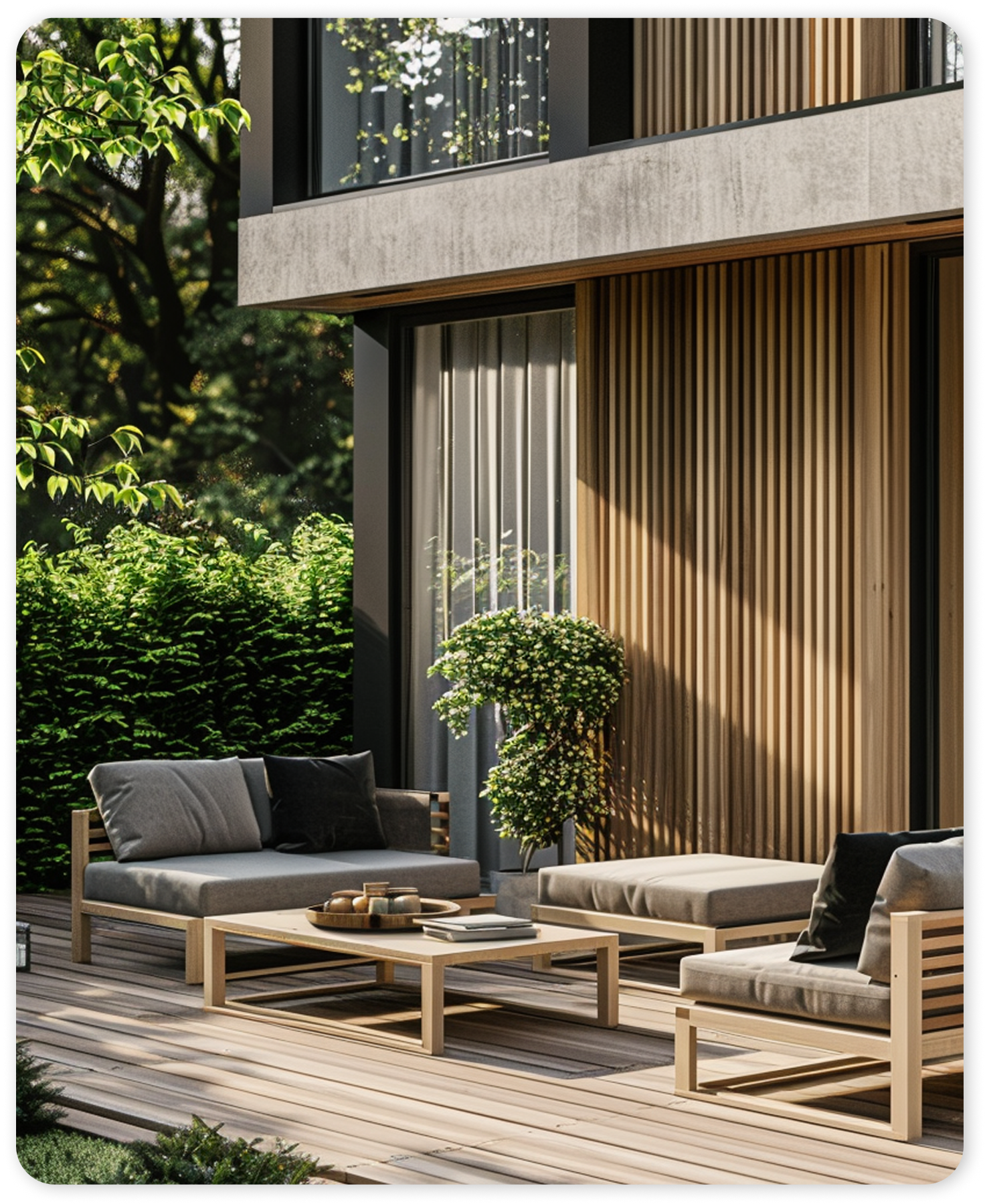 Outdoor composite wall cladding